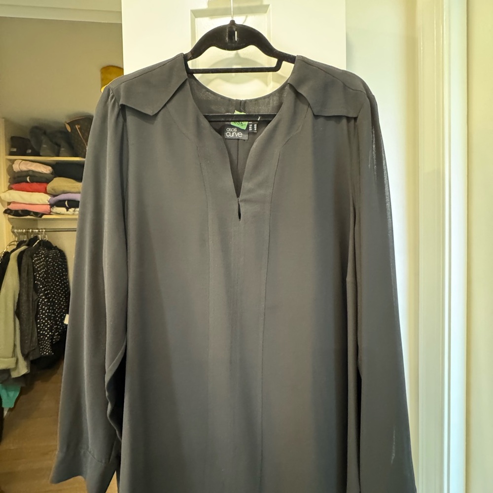 ASOS Curve Gray Blouse